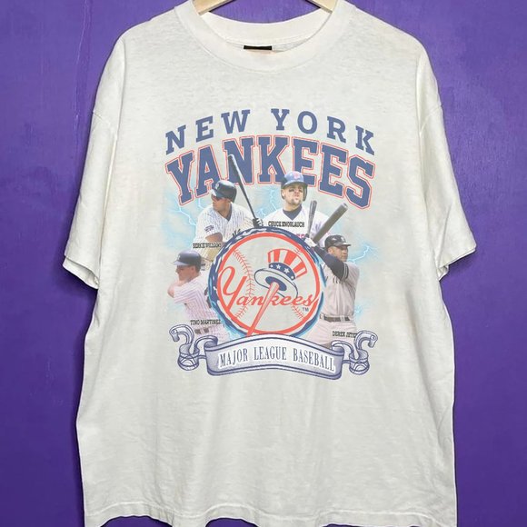 Vintage New York Yankees Shirt Jeter Williams Knoblauch Martinez Shirt Tee - Picture 1 of 2